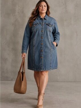 4X Classic Blue Denim Jacket Dress from d/C Jeans